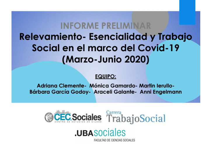 Esencialidad y Trabajo Social en el marco del Covid-19 (Marzo-Junio 2020)